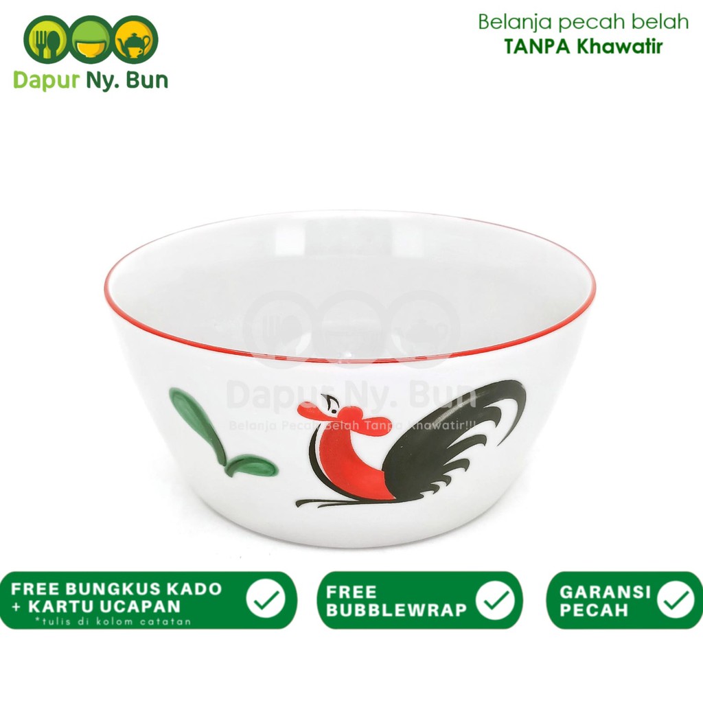 Kopin Ayam Jago Seri 2 ชามขวา ขนาด 6 นิ้ว