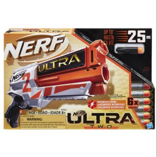 Nerf Ultra Outlaw Two Motorized Blaster Gun -- Fast-Back Reloading, 6 Nerf Ultra Darts ปืนเนิร์ฟ รุ่นออโต้