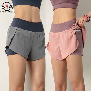 【Sportsangel】S-3XL sports shorts plus size women running sports speed dry gym fitness shorts with pocket yoga clothes