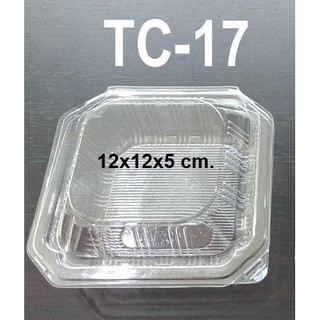 กล่องใส17 TC-17 กล่องใสOPS กล่องบรรจุอาหาร กล่องใส่อาหาร กล่องใส่ขนม กล่องพลาสติก กล่องเบเกอรี่มี100ชิ้น/1แพ็ค