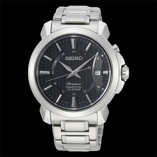 SEIKO PREMIER PERPETUAL CARLENDAR รุ่น SNQ159P1 (หน้าปัดดำ)