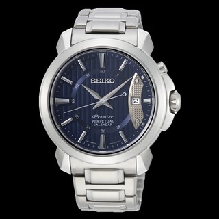 SEIKO PREMIER PERPETUAL CARLENDAR รุ่น SNQ157P1 (หน้าปัดน้ำเงิน)