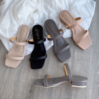 %Selected พร้อมส่ง❗️รองเท้าแตะแบบสวมรุ่นกูตูร์(Couture Sandal) ส้น1นิ้ว งานไฮเอน  หนังสวยมาก งานขึ้นห้าง