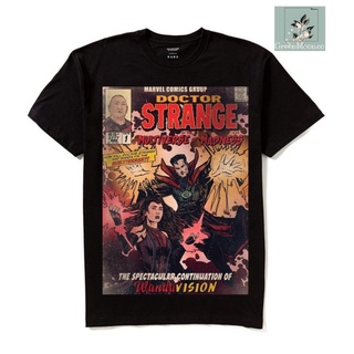 เสื้อยืด ผ้าฝ้าย พิมพ์ลาย DOCTOR STRANGE X WANDA VISION Distro disney marvel avengers สไตล์วินเทจ สําหรับผู้ชาย และผู้หญ