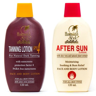 HAWAIIAN STYLE TANNING LOTION SPF4 &amp; AFTERSUN LOTION ❤❤