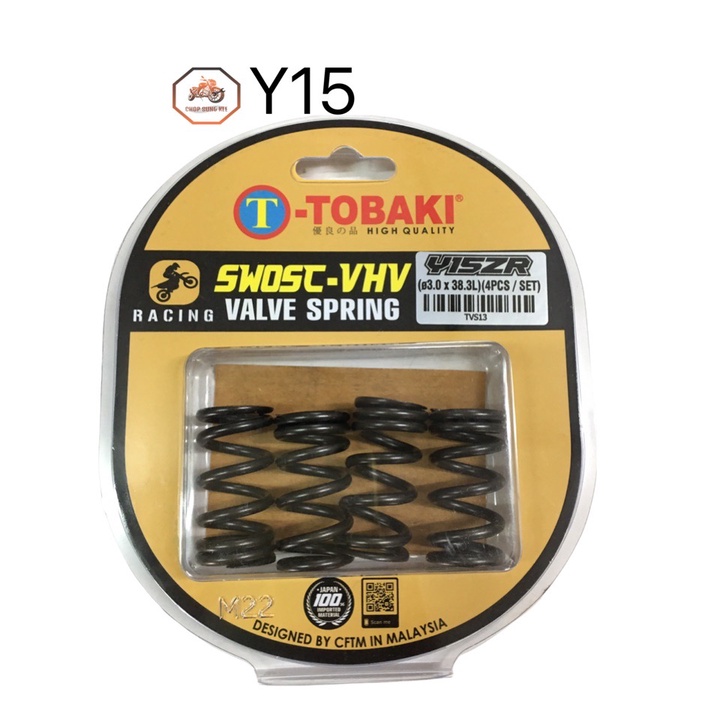 วาล์ว SPRING RACING TOBAKI สําหรับ Y15/Y15ZR (3.0X38.3L)