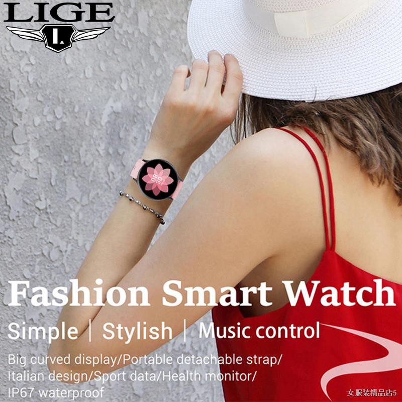 ▬┋LIGE Smart Bluetooth Call Watch Men Women Heart Rate Sports fitness tracker Bracelet Waterproof Watch Man For Android