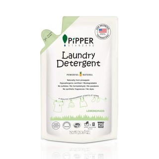 ECOTOPIA ผลิตภัณฑ์ซักผ้า Pipper Standard Laundry Detergent Lemongrass 750 ml.