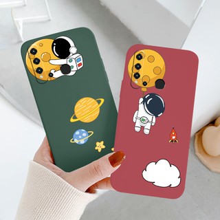 เคสนักบินอวกาศแขวนอยู่บนดาวเคราะห์ Liquid Silicone Case For Huawei Nova 5 5Pro 5Z 5I 5Ipro 5T 4 4E Shockproof Camera Lens Protection Soft Phone Cover เคสมือถือ Case