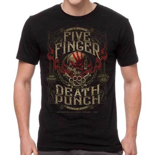 GILDAN ใหม่ เสื้อยืดผ้าฝ้าย 100% พิมพ์ลาย Five Finger Death Punch 100 Pure Heavy Metal สําหรับผู้ชาย (Sml-2Xl)Size S-5XL