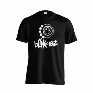 เสื้อยืด คอกลม แขนสั้น พิมพ์ลายโลโก้ Blink 182 สไตล์ฮิปสเตอร์ แฟชั่น สําหรับผู้ชาย