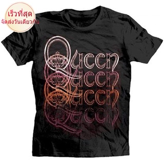 100%cotton เสื้อ ยืด ผ้า มัด ย้อม Bravado Queen Repeat Logo T-Shirt men เสื้อ ยืด ผู้ชาย คอกลม โอเวอร์ ไซส์