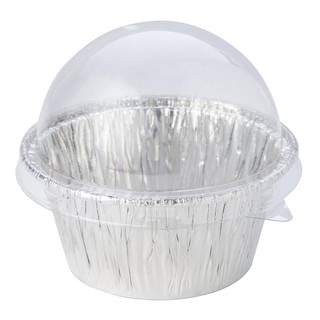 ถ้วยฟอยล์+ฝาโดม (แพ็ค10ชิ้น) S&amp;S 3003 Foil cups + dome lid (pack of 10) S&amp;S 3003