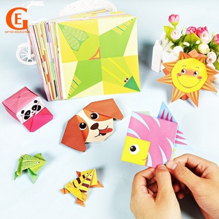 กระดาษ Origami ลายการ์ตูนสัตว์ 3D 54 หน้า ของเล่นเสริมการเรียนรู้เด็ก DIY