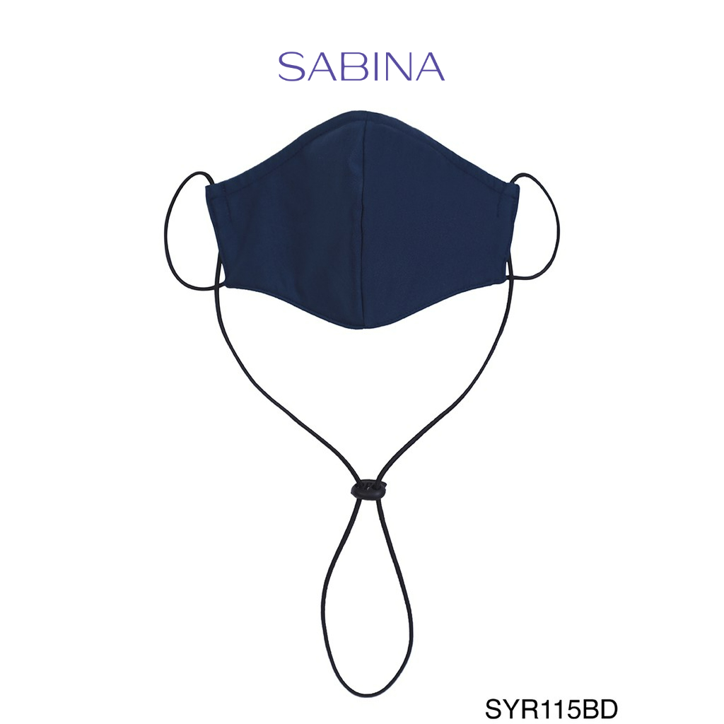Sabina หน้ากากอนามัย TRIPLE MASK :  3 LAYER PROTECTION WITH MAGIC SILVER INNOVATION รหัส SYR115BD สีน้ำเงิน มีสายคล้องคอ