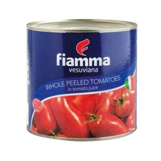 ไฟมมา วีสุเวียนา มะเขือเทศปอกเปลือกในน้ำมะเขือเทศ 2.55 กก. Fiamma Vesuviana Whole Tomatoes in Tomato Juice 2.55 kg