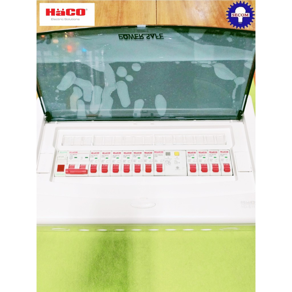 HACO MR16/50L-64 Consumer Unit Full Set MAIN RCBO 2P 50A 16 ช่อง + ลูกย่อย 6+4 ตู้คอนซูมเมอร์ ของแท้