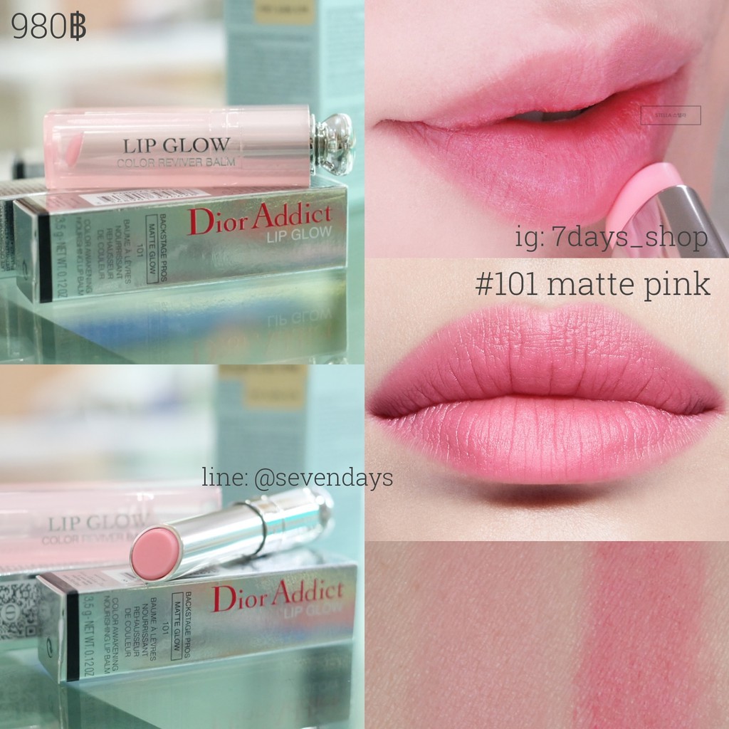 dior addict lip glow 101 matte pink