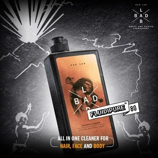 Bad Lab เคฟแมนคลีนเนอร์ สบู่เหลวทรีอินวันสำหรับเส้นผมใบหน้าและร่างกาย 400ml BL80030S
