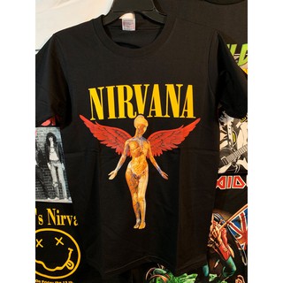 NR135 เสื้อยืดวงร็อค NIRVANA เนวานา เสื้อวง เสื้อยืดเนวานา เสื้อวินเทจ