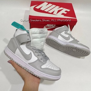 รองเท้า Nike Dunk High Retro White Vast Grey ใส่ได้ทั้ง ชาย หญิง ส่งฟรี