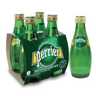 เปอริเอ้ น้ำแร่ธรรมชาติชนิดมีฟอง ขนาด 330ml ยกแพ็ค 4ขวด น้ำดื่ม PEERIER MINERAL DRINKING WATER