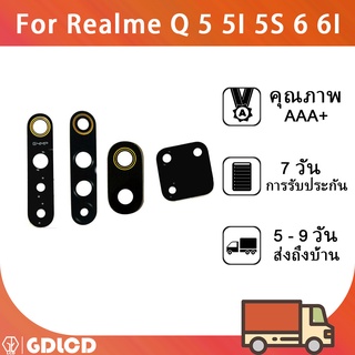 เลนส์กล้อง เลนส์แก้ว กระจกเลนส์กล้องหลังสําหรับ Oppo Realme Q 5 5I 5S 6 6I X Lite X2 X3 Superzoon Xt 730G Pro อะไหล่สติ๊กเกอร์พร้อมเทป