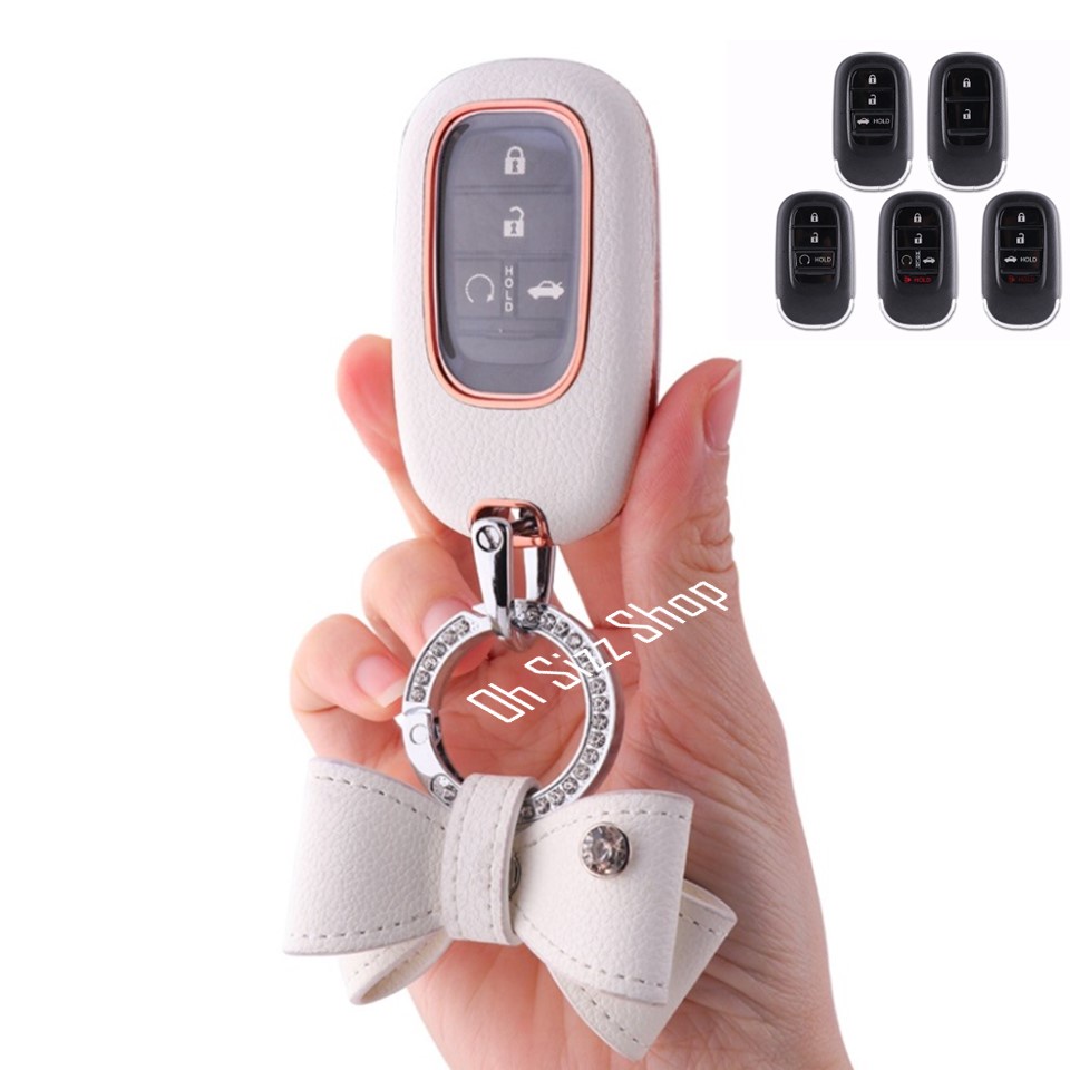 เคสรีโมทรถ HONDA Civic Fe RS HRV 202ภ Pastel Case หุ้มหนังสีพาสเทล ABS Case Key Cover Key Sets Model CIVIC, HRV 2022 Sma