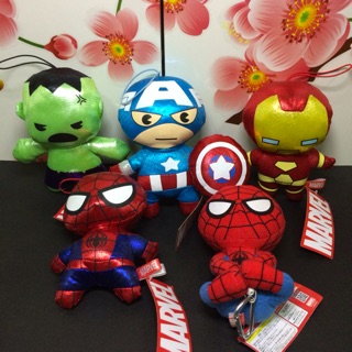 ตุ๊กตา Marvel 2018 ของ🇯🇵แท้ มือ 1 สูง 14-16 CM วัดขนาดเฉพาะตัว ไม่รวมสายห้อย Iron Man,Hulk,Captain America,Spider Man