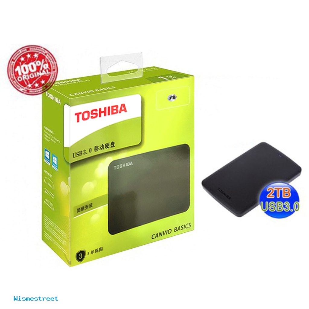Wismestreet TOSHIBA 500GB/1TB/2TB High Speed USB 3.0 External Hard Disk Drive for PC Laptop