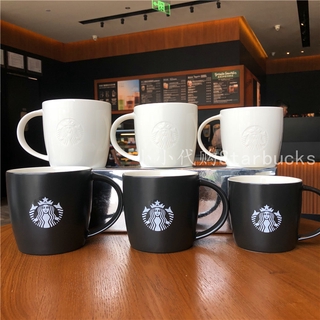 starbucksของแท้Starbucks CUPสีดำคลาสสิกแก้วlogoร้านถ้วยเซรามิกสก์ท็อปพร้อมถ้วยน้ำในร้านขนาดใหญ่