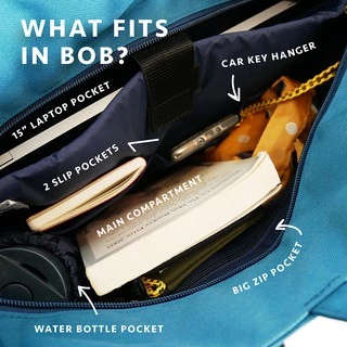 Bob relife charcoal navy กระเป๋าสะพายไหล่ รุ่นบ็อบชาโคล สีกรมดำ / กระเป๋าสะพายข้าง