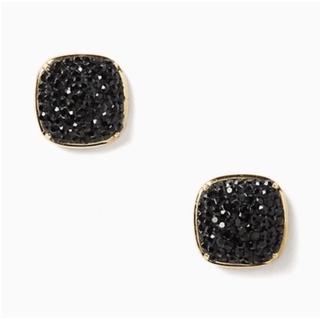 Kate Spade Small Black Clay Pave Square Studs แท้ 💯