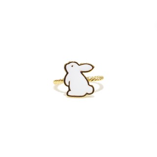 แหวนกระต่ายนั่ง (Teatime Rabbit Ring)