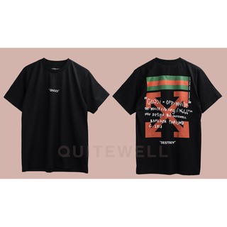 เสื้อยืดผ้าฝ้าย QWT77-1 QUCCI BLACK ดำ