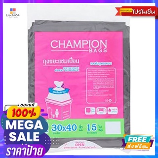 แชมเปี้ยน ถุงขยะ DEGRADABLE30X40นิ้ว15ใบCHAMPION GARBAGE BAG 30X40INCH 15 PCS.