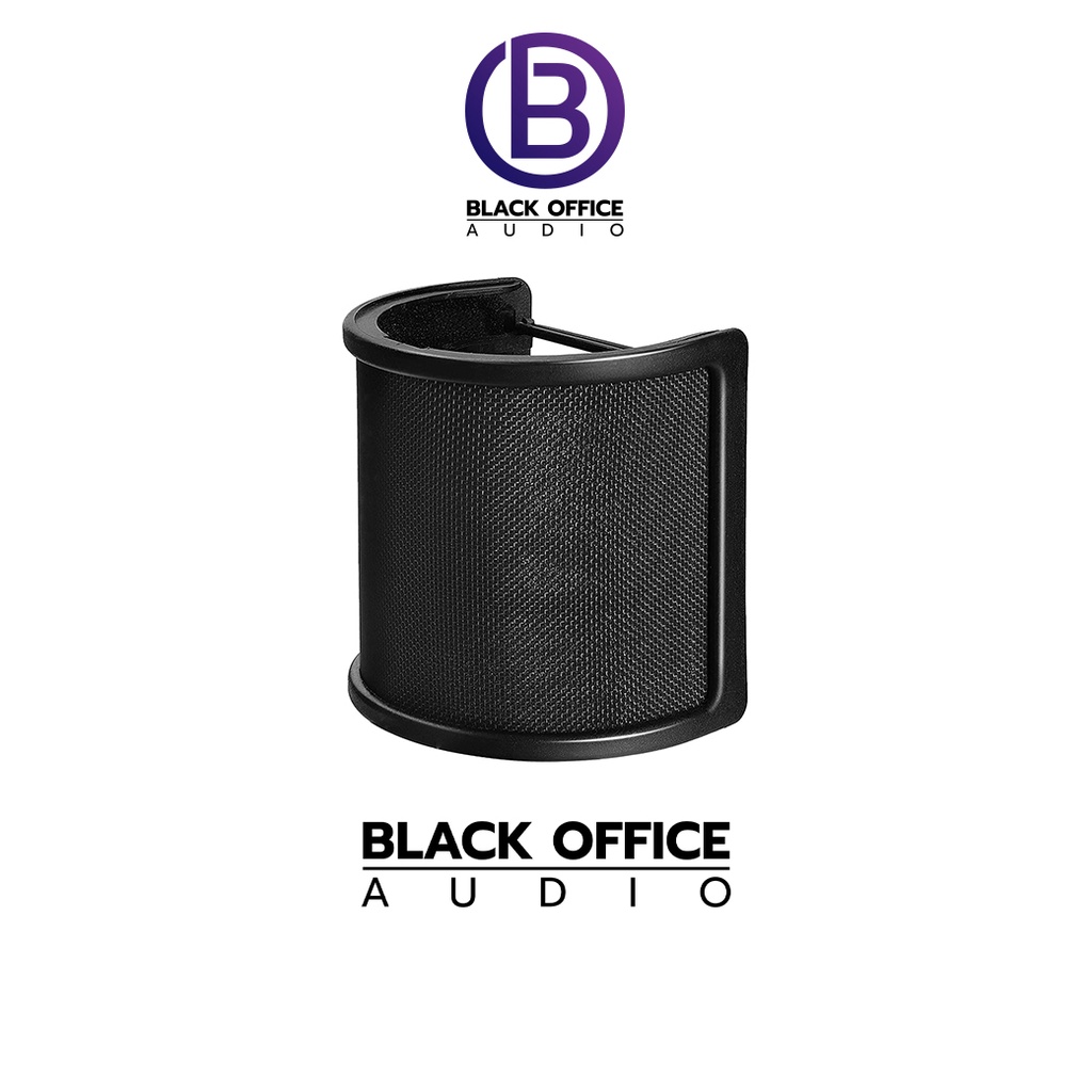 BOA Pop Filter ตัวกันลมสำหรับไมโครโฟน แข็งแรง คุณภาพดี ทำความสะอาดง่าย (BlackOfficeAudio)