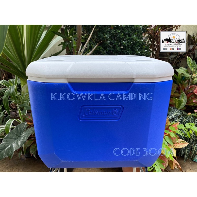 สินค้าพร้อมส่ง กระติกน้ำแข็ง Coleman Cooler Box 56L Wheel Cooler with Caster 60QT Blue