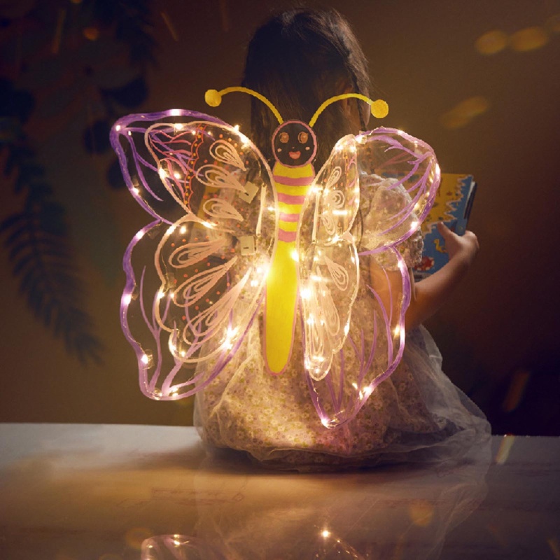 Skin Light Up Fairy Wings Graffiti ของเล่นสําหรับเด็กเทศกาลวันหยุด Rally Props