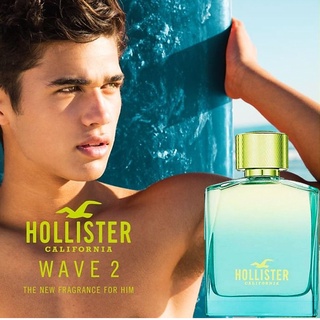 Hollister Wave 2 For Him Eau de Toilette Spray 50ml น้ำหอมลิขสิทธิ์แท้สำหรับผู้ชายกลิ่นพิเศษจากโฮลลิสเตอร์