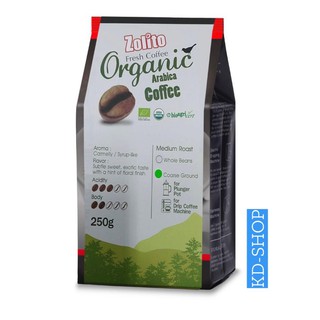 โซลิโต้ Zolito กาแฟคั่วบด ออแกนิคโค่ 100% อราบิก้า Organic Arabica Coffee ขนาด 250 กรัม