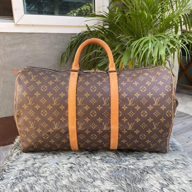 กระเป๋าเดินทาง ของแท้มือสอง กระเป๋าใส่ของได้เยอะกระเป๋าถือ 100% authentic brand name bags 🧳Used Louis Vuitton keepall 50