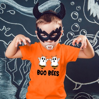 เสื้อยืดพิมพ์ลาย Halloween Boo Boo หลากสีสําหรับงานปาร์ตี้ฮาโลวีน