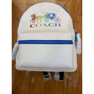 เป้NEW COACH Medium Charlie Backpack With Rainbow Horse And Carriage