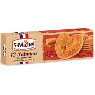 St Michel Caramel Cookie 100g เซนต์มิเชล คุกกี้คาราเมล อาหารเครื่องดื่ม  ขนมขบเคี้ยว  บิสกิต คุกกี้ เวเฟอร์
