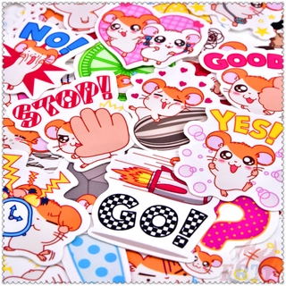 ❤ Trotting Hamtaro Q-1 Mini Diary สติ๊กเกอร์ ❤ 40Pcs/set Anime DIY Fashion Album Notebooks Scrapbooks Decor สติ๊กเกอร์