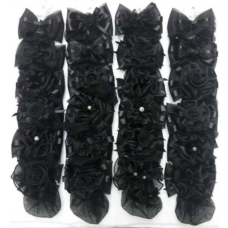เน็ตคลุมผมเล็กคละลาย(1แผง6ชิ้น)