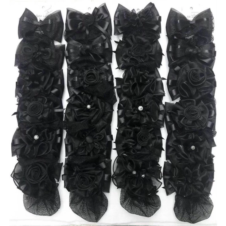 เน็ตคลุมผมเล็กคละลาย(1แผง6ชิ้น)