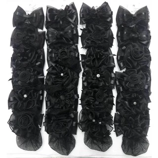 เน็ตคลุมผมเล็กคละลาย(1แผง6ชิ้น)