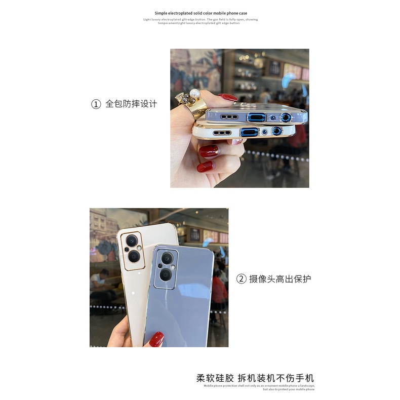 เคส oppo reno 8z 5g เคส oppo reno 7z 5g Reno7 Reno 2f Reno 6 Reno 6Z 5G Reno5 Reno 4 เคสโทรศัพท์แฟชั่นขอบตรง ZB ราคา ถูกที่สุด ดีลบีเคเค แกลเลอรีภาพที่ 9